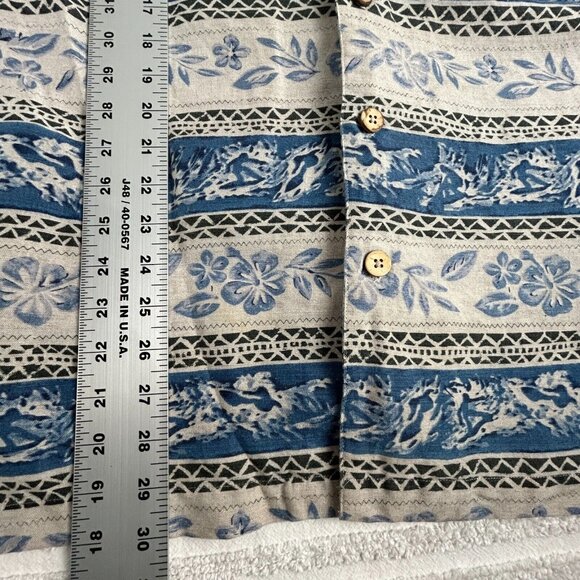 Pussers Of The West Indies Mens Button Down Shirt Floral Hawaiian Short Sleeve - Picture 7 of 7